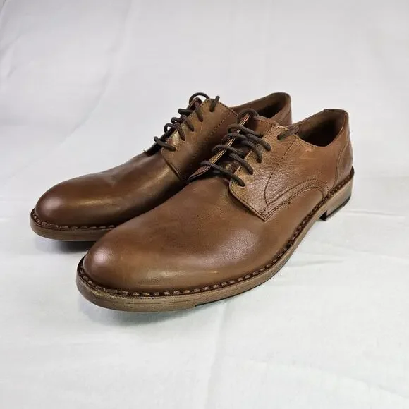 Frye James Derby Leather Dress Shoe Mens 13 Copper Brown Lace Up Oxford Wedding
